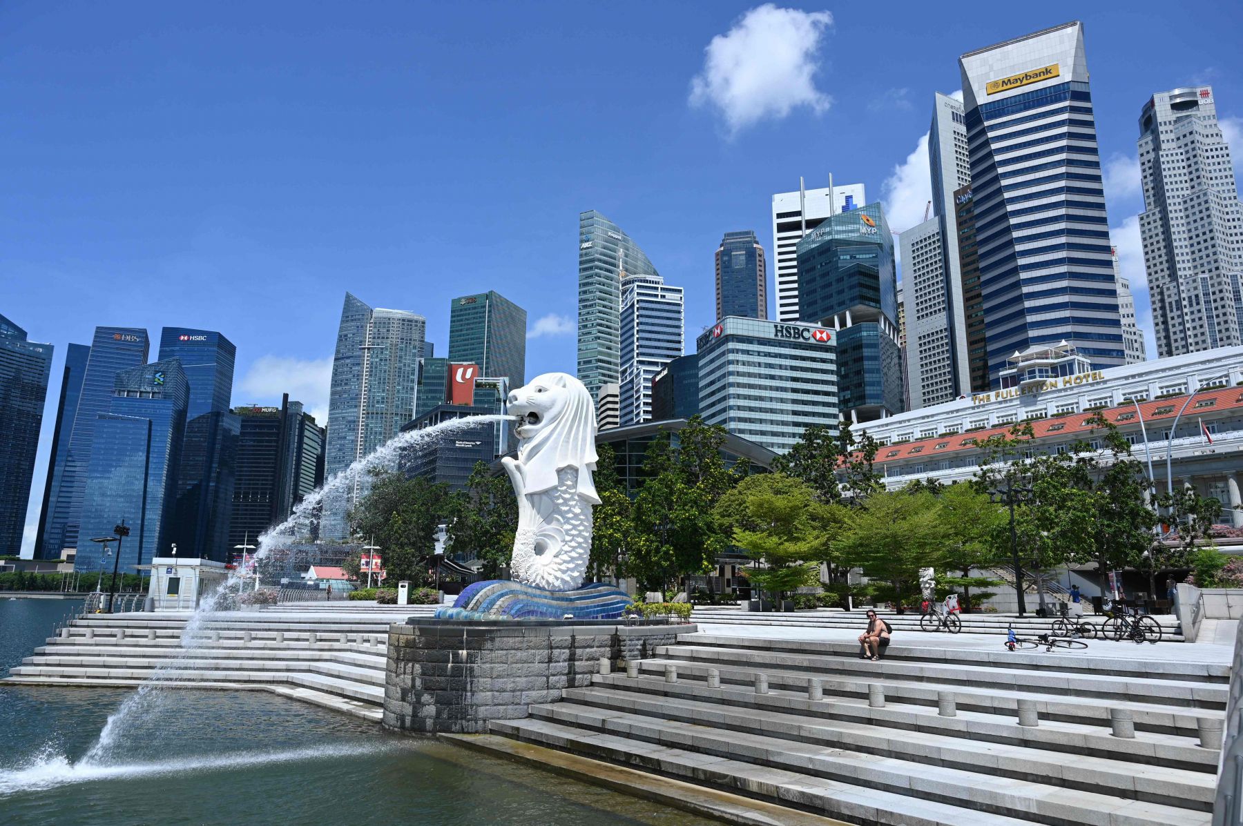 Patung Merlion di Singapura (mediaindonesia.com)