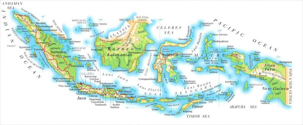 Ilustrasi Peta Kepulauan Indonesia 